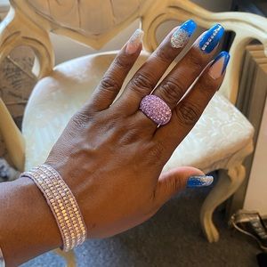 Lilac bracelet and ring